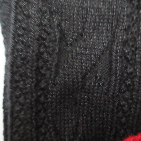 HUE Cable Ribbed Crew Length Boot Socks 2 Pack Black / Red One Size Made in USA - Picture 11 of 15